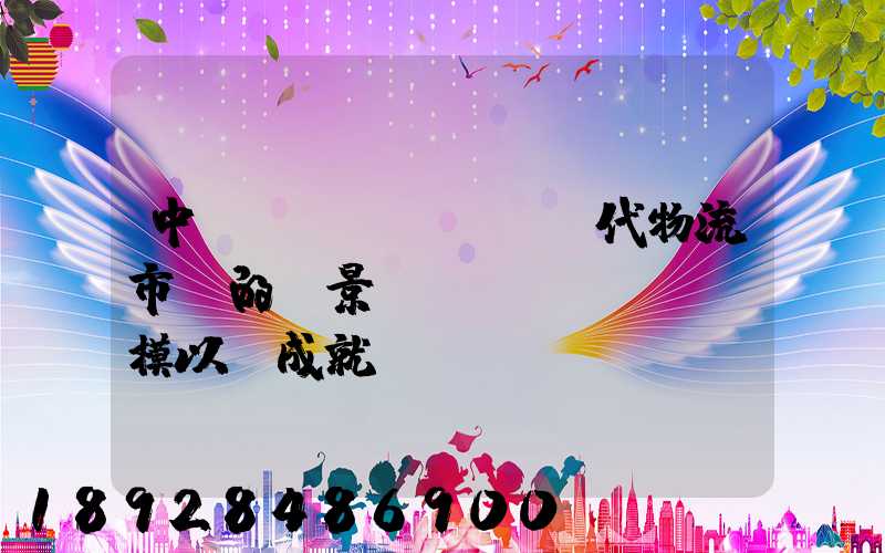 中國現(xiàn)代物流市場的前景、規(guī)模以及成就。